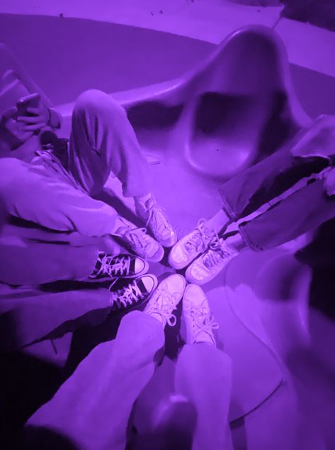 Purple Static Aesthetic, Fun Purple Aesthetic, Purple Aesthetic Best Friends, Purple Person Aesthetic, Friends Purple Aesthetic, Purple Aesthetic Friends, Purple Friends Aesthetic, Edgy Purple Aesthetic, Purple Shoes Aesthetic