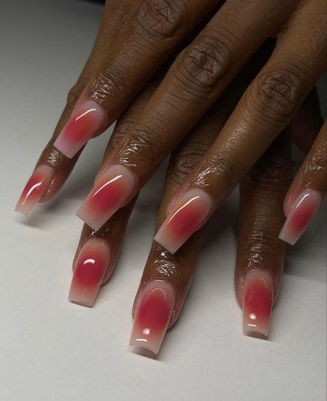 Spring Nails 2024 Square, Spring Break Nail Inspo 2024, Square Shape Nail Designs, Nails Aura Design, Simple Aura Nails, Spring Nail Inspo Acrylic, Aura Nails On Short Nails, Short Coffin Aura Nails, Acrylic Nail Designs Square