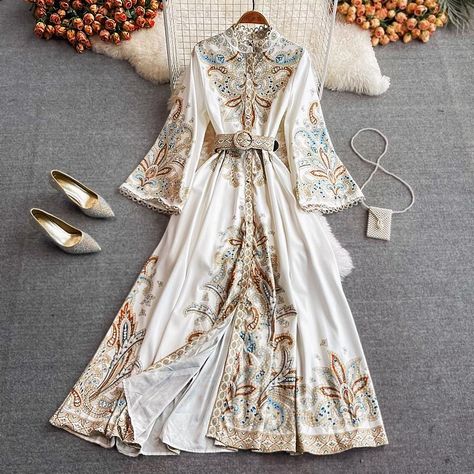 Floral Print Dress Long, Cotton Shirt Dress, Outfit Trends, Women Long Dresses, Type A, Types Of Skirts, Flowing Maxi Dress, Glamorous Evening Gowns, Amelie