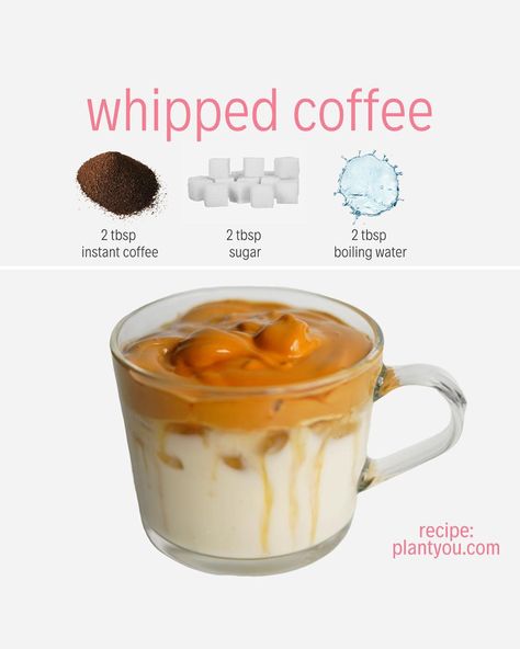 Whipped Coffee Recipe, Whipped Coffee, Aesthetic Foods, Easy Coffee Recipes, Coffee Treats, Vegan Style, Vegan Drinks, Delicious Cream, Coffee Plant