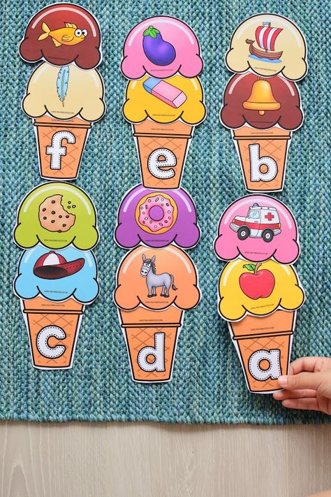 Summer Preschool Activities, Letter Sort, Summer Math, Letter Sound, Summer Preschool, Kindergarten Centers, Alphabet Activities Preschool, Word Recognition, Kindergarten Lessons