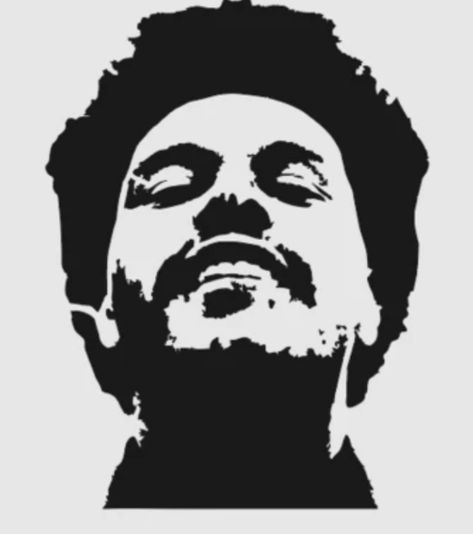 The Weeknd Stencil, The Weeknd Stencil Art, The Weeknd Outline, The Weekend Sketch, The Weeknd Silhouette, Weeknd Drawing Art, Stencil Art Aesthetic, The Weeknd Sketch, The Weeknd Art Drawing