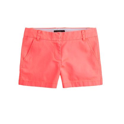 3" chino short - solid - Women's shorts - J.Crew Rainbow Shorts, Pink Chinos, Zipper Shorts, J Crew Shorts, Women's Shorts, Long Shorts, Pink Shorts, Short Shorts, Chino Shorts