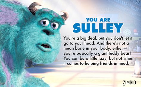 Sulley Monsters Inc Quotes, Monsters Inc Characters, Monsters Inc University, Mike And Sulley, Cute Disney Characters, Disney Quiz, Disney Monsters, Funny Disney Memes, Mike Wazowski