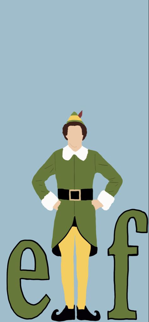 Elf Christmas Background, Elf Movie Aesthetic Wallpaper, Christmas Movie Wallpaper Aesthetic, Christmas Movie Background, The Elf Wallpaper, Classic Christmas Characters, Buddy The Elf Wallpaper Iphone, Elf Aesthetic Christmas, Elf Movie Wallpaper