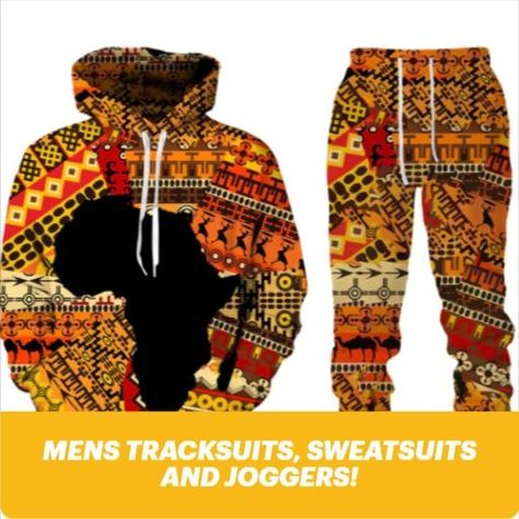 Buy vibrant and versatile tracksuits today. sweatsuit outfits // tracksuits // tracksuit // mens tracksuits // sweatpants jogger outfit Dashiki Hoodie, Men Tracksuit, African Dashiki, Suits Men, Hoodie Set, African Men, Tracksuit Set, Tracksuit Women, African Inspired