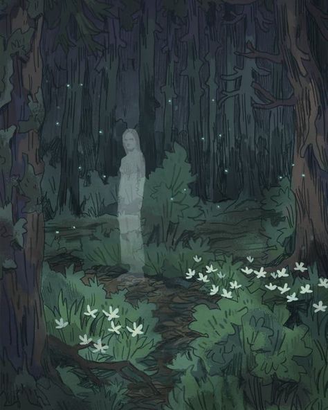 Spooky Forest Art, Spooky Woods, Forest Drawing, Arte Peculiar, Instagram Illustration, Forest Illustration, Forest Art, Monthly Subscription, Ap Art