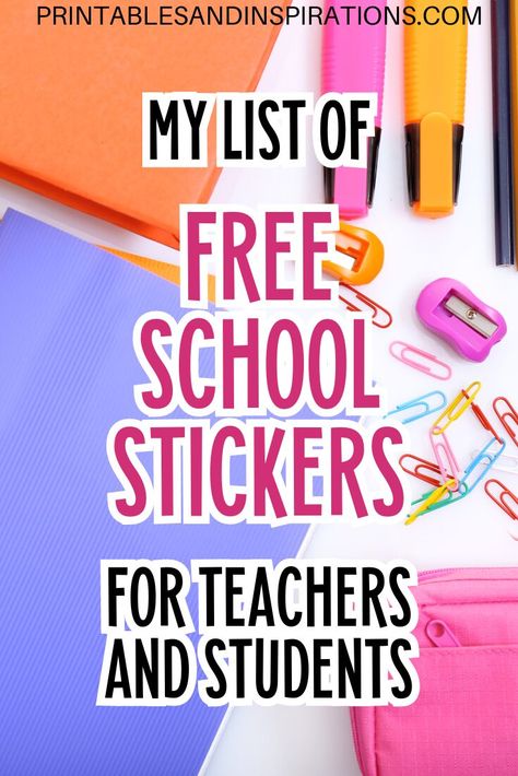 List Of Free School Stickers For This Year - Printables and Inspirations School Chore Chart, School Planner Stickers, Free Printable Monthly Planner, Stickers For School, Stickers For Teachers, Back To School List, A5 Planner Printables, Wedding Planning Printables, Printable School