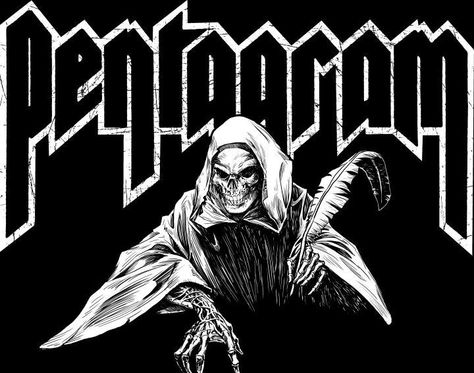 Classic Band of the Day #2 - Pentagram  on @mikesbr Pentagram Band, Horror Font, Heavy Metal Art, Band Poster, Rock Posters, Thrash Metal, Band Posters, Metal Music, Concert Posters