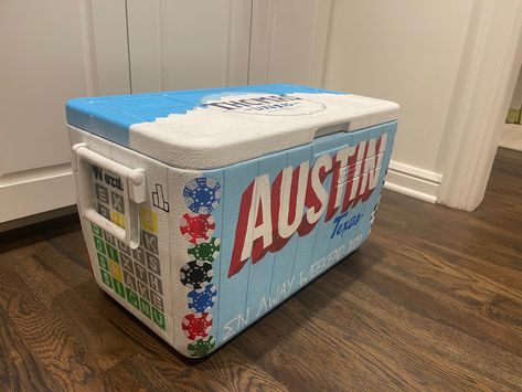 Frat Coolers Corner, Austin Frat Cooler, Austin Formal Cooler, Poker Frat Cooler, Frat Cooler Corners, Frat Coolers Formal, Nola Cooler, Diy Beer Pong, Diy Beer Pong Table