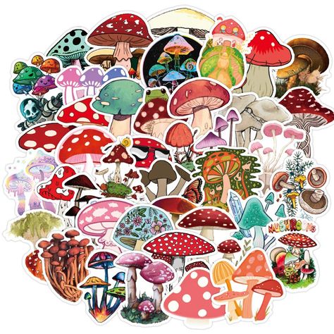 Aesthetic Mushrooms, Mushrooms Aesthetic, Mushroom Stickers, Mushroom Aesthetic, Mushroom Core, Aesthetic Mushroom, Gray Decor, Vinyl Aesthetic, Inspo Art