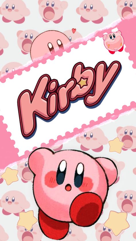 #myfirstshuffle #kirby #nintendo Pink Kirby Wallpaper, Kirby Art Nintendo, Kirby Poster, Kirby Drawings, Kirby Pokemon, Kirby Pictures, Kawaii Prints, Kirby Memes, Kirby Nintendo