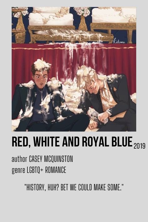 Minimalistic Polaroid Poster, Alex Henry, Casey Mcquiston, Minimalist Polaroid Poster, Red White And Royal Blue, Movie Kisses, Iconic Movie Posters, Movie Card, Film Posters Minimalist