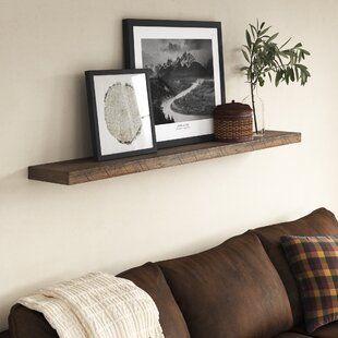 AllModern Stimson Metal Accent Shelf with Reclaimed Wood | Wayfair.ca Fireplace Mantel Shelf, Fireplace Shelves, Above Couch, Shelf Wood, Rustic Fireplaces, Solid Wood Shelves, Wood Floating Shelves, Estantes Flotantes, Wood Panel Walls