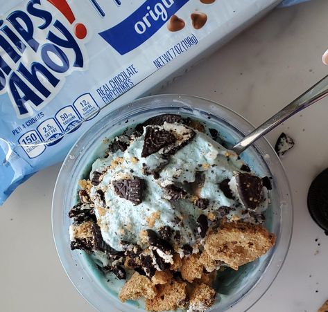 Cookie Monster Creami Ninja Creami Cookie Monster Ice Cream, Cookie Monster Ice Cream, Sugar Free Vanilla Pudding, Ninja Ice Cream Recipe, Protein Ice Cream Recipes, Macro Counting, Dipped Pretzels, Weight Watchers Dessert Recipes, Creami Recipes