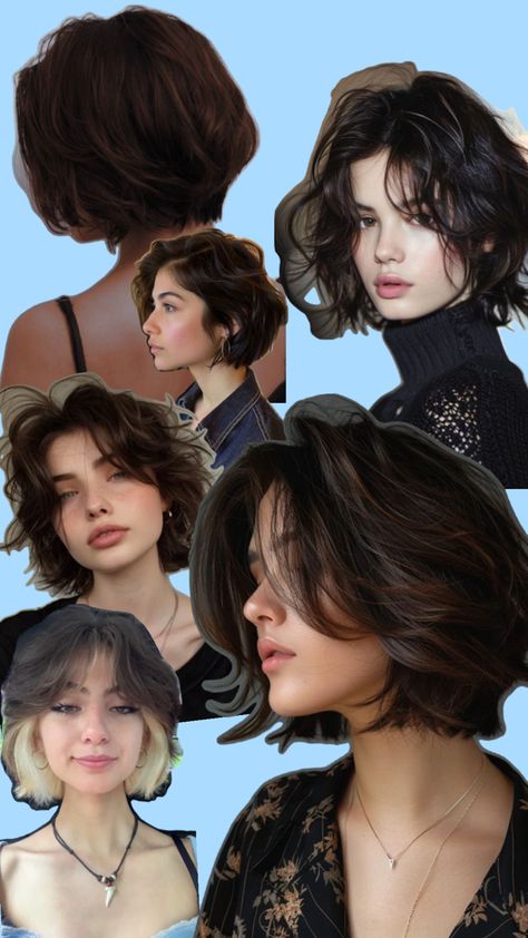 I’ve never been so excited for a haircut Short Wolf Haircut, Sleek Lob, Butterfly Hair Cut, Trendy Summer Hairstyles, Straight Layers, Wolf Haircut, Really Short Hair, Hair Inspiration Short, Trendy Hairstyle