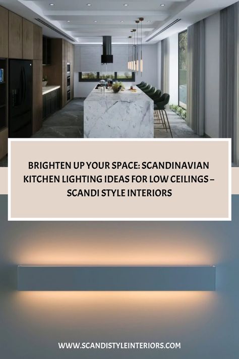 Looking for inspiration to make the most of your low ceilings? Check out this pin for some amazing ideas on how to embrace and enhance your space. From clever ceiling light fixtures to tips for kitchen remodels, we've got you covered. Discover how to create a stylish and well-lit home with our Scandi Style Interiors blog. #lowceilings #kitchenremodel #lighting #ScandiStyleInteriors Lighting Ideas For Low Ceilings, Ideas For Low Ceilings, Kitchen Lighting Ideas For Low Ceilings, Cozy Scandinavian Bedroom, Scandinavian Bedroom Decor, Kitchen Lighting Ideas, Serene Bathroom, Traditional Pendant Lighting, Scandinavian Aesthetic