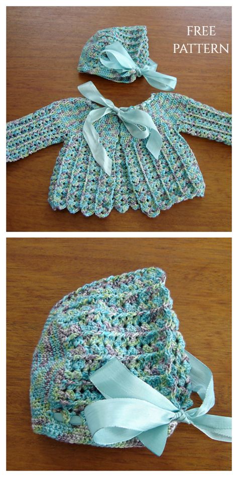 Shell Baby Outfit Set Free Crochet Patterns Crocheted Baby Sweaters Free Patterns, Toddler Crochet Patterns Free, Free Baby Sweater Crochet Patterns, Baby Crochet Sweater Pattern Free, Crochet Baby Sets Free Pattern, Crochet Baby Sweaters Free Patterns, Free Crochet Baby Sweater Patterns, Crochet Ideas For Baby, Free Crochet Baby Patterns