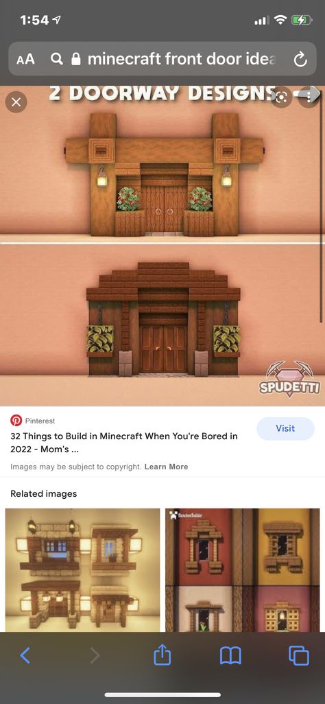 Front Door Minecraft Ideas, Minecraft House Doorway, Door Frame Minecraft, Minecraft Door Way Ideas, Door Way Minecraft, Minecraft Window Design Ideas, Minecraft Double Door Design, Minecraft Doors Design, Minecraft Building Ideas Windows