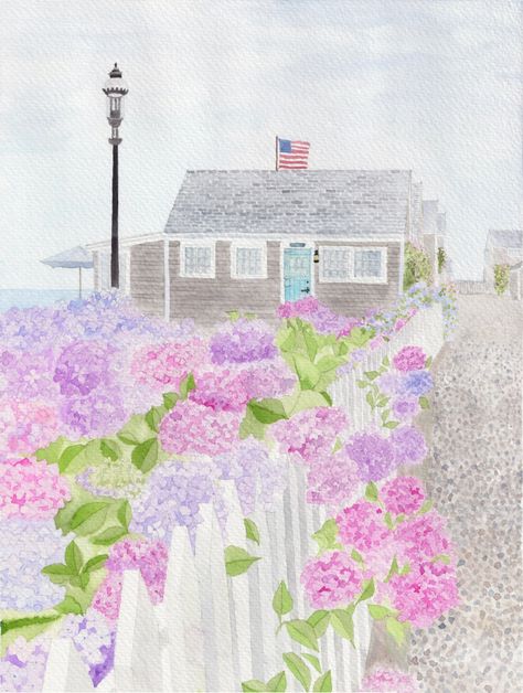 Gaze at the beautiful Old North Wharf on Nantucket each time you look at this watercolor art gicleé. Due to the vibrant colors in this piece, it is available only as a gicleé so that the correct colors are maintained. It's the perfect way to bring a little piece of summer into your home! Comes unframed. **Processing and shipping for gicleé prints can take up to 1-2 weeks. Open Art, Dorm Art, Preppy Wallpaper, Pretty Wallpapers Backgrounds, Mini Canvas Art, Bedroom Art, Diy Art Painting, Simple Art, Watercolor Print