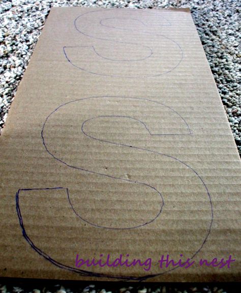 DIY Cardboard Lettering.. way cheaper than cardboard! Cardboard Letters, Start A Family, Buy A House, Diy Letters, Spend Money, Letter A Crafts, Diy Cardboard, Wood Letters, Cardboard Crafts