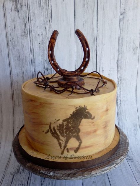 Western theme cake Country Theme Birthday, Country Birthday Cakes, Western Theme Cakes, Western Birthday Cakes, Cowboy Birthday Cakes, Western Wedding Cakes, Horse Birthday Cake, Cowgirl Cakes, Cowboy Cakes