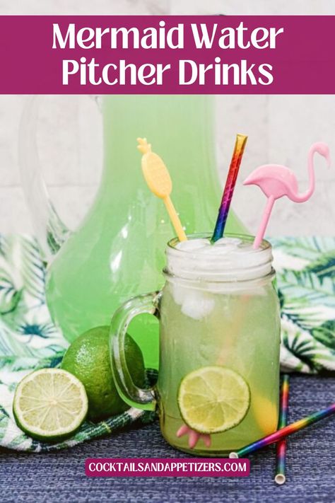 Need an easy large batch cocktail? Try this mermaid water pitcher! These easy pitcher cocktails can be made in large quantities, and the combination of fruity tropical flavors and various rums will be a hit with any crowd. Make Mermaid Water as fun alcoholic drinks for a party and bring the fun! You'll love this summer cocktail recipes! Rum Pitcher Drinks, Cheap Mixed Drinks Alcohol, Easy Pitcher Cocktails, Cheap Mixed Drinks, Pitcher Drink Recipes, Rum Punch Cocktail, Mermaid Water, Pitcher Drinks, Pitcher Cocktails