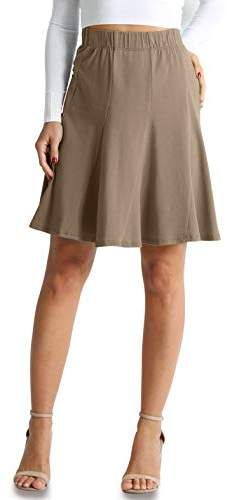 High Waisted Above The Knee A Line Skirts for Women - Made in USA Formal Skirts, Above Knee Skirt, Styling Skirts, Flamboyant Natural, Knee Skirt, Knee Skirts, Skirts For Women, Camel Color, Above Knee