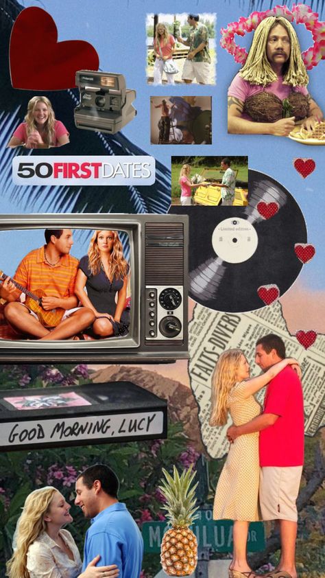 50 first dates ❤️ First Dates Aesthetic, 50 First Dates Aesthetic, Adam Sandler Aesthetic, Dates Aesthetic, Early 2000s Movies, Adam Sandler Movies, 50 First Dates, Beautiful Sea Creatures, 22nd Birthday