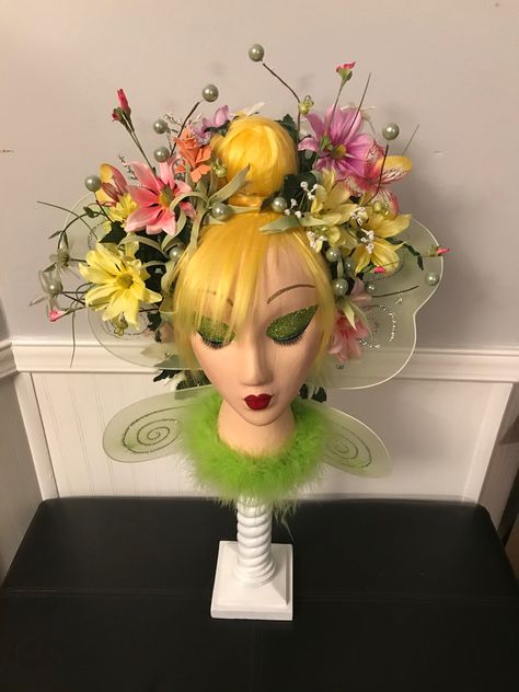 Fantasy Mannequin Head Ideas, Painted Mannequin Heads, Foam Head Ideas, Anything But Hair Mannequin Challenge, Mannequin Head Art, Styrofoam Head Art, Mannequin Ideas, Cosmetology Graduation, Styrofoam Heads