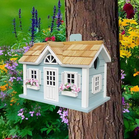 New England Beach Cottage, Cottage Outdoor, Nantucket Cottage, England Beaches, Beautiful Birdhouses, Garden Birdhouses, Wooden Bird Houses, Bird House Plans, Bird House Kits