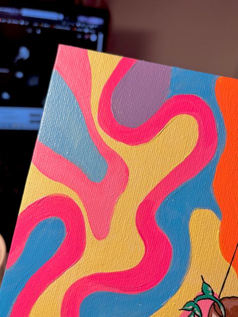 Acrylic Painting Ideas On Canvas Aesthetic, Bedroom Art Painting, Pink Canvas Art, Canvas Drawing, Small Canvas Paintings, Canvas Painting Tutorials, Cute Canvas Paintings, Easy Canvas Art, Canvas Drawings