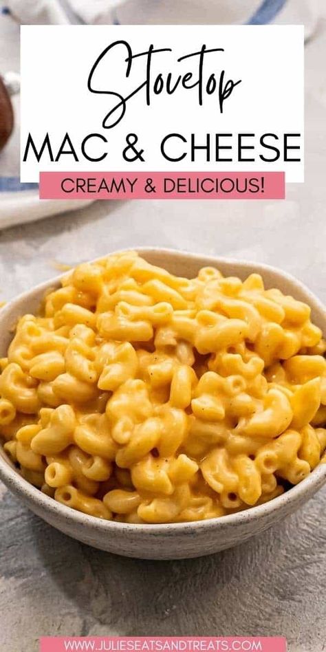 Stovetop Mac and Cheese is ready in 15 minutes and is so easy, creamy and delicious. It's way better than the boxed version. Everyone will give rave reviews and request it over and over again. Easy To Make Mac And Cheese, Best Creamy Mac And Cheese Recipe Stove Top, Easy Stove Top Mac And Cheese Recipe, Mac And Cheese Recipe With Campbells Cheddar Cheese Soup, Homemade Stove Top Mac And Cheese, Home Made Mac And Cheese Easy Velveeta, Stove Mac And Cheese, Best Stove Top Mac And Cheese, Stovetop Pasta Recipes