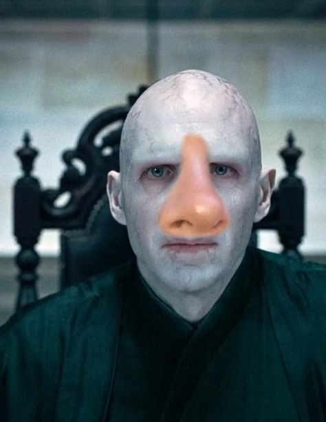 Voldemort with big nose XD Funny Voldemort Pictures, Voldemort With A Nose, Voldemort Funny Pictures, Voldemort Funny Face, Preppy Voldemort, Funny Voldemort, Voldemort Meme, Voldemort Nose, Voldy Moldy