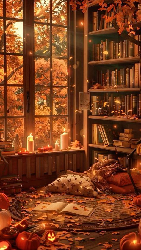 Fall Wallpaper Backgrounds Aesthetic, Autumn Aesthetic Books, Autumn Aesthetic Art, Fall Book Aesthetic, Wallpaper Autumn Aesthetic, Dark Moody Colors, Calm Autumn, Fall Layout, Halloween Aesthetics