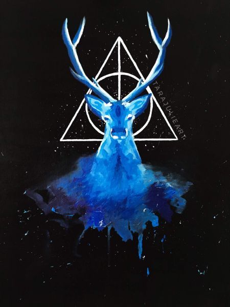 What is your rare Patronus? - Quiz Expecto Patronum, Painting Acrylic, Deer, Harry Potter, Paint, Blue, Black, Art