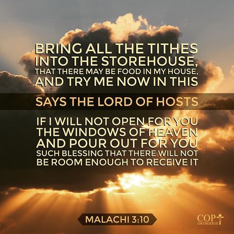 Malachi 3:10, Generosity Quotes, Book Of Malachi, Malachi 3 10, Black Living, Bible Book, Lord Of Hosts, Try Me, Believe Quotes