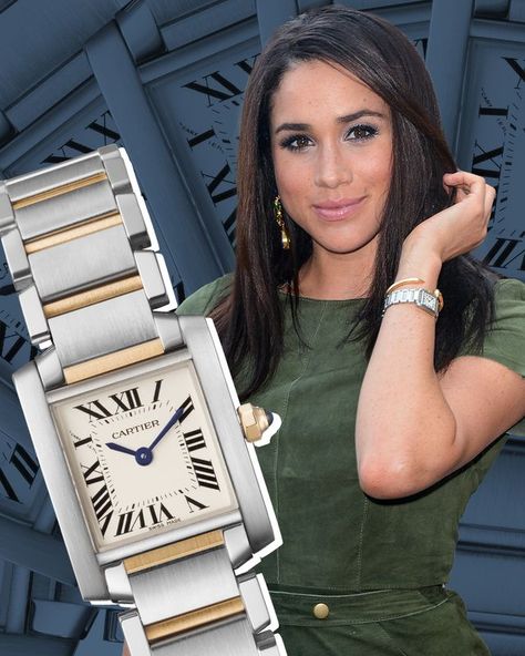 Best Womens Watches, Womens Cartier Watch, Celebrity Watches Women, Cartier Tank Watch Woman Outfit, Investment Watches Women, Classic Womens Watch, Meghan Markle Watch, Best Women Watches, Watch Outfits Women