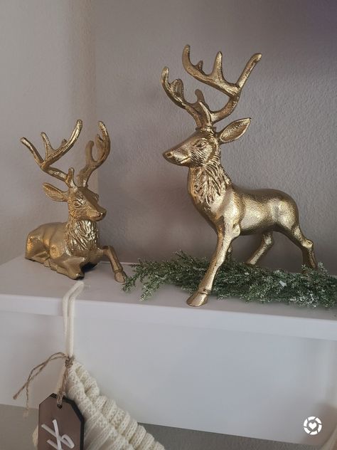 Target Christmas decor from Threshold with Studio McGee, brass cast reindeer figurines. http://liketk.it/3tyar @liketoknow.it #liketkit #LTKHoliday #LTKSeasonal #LTKhome #LTKstyletip #LTKunder50 #Christmasdecor #Targethome #TargetChristmas #Christmasdecorations #studiomcgee #threshold Gold Reindeer Decor, Deer Christmas Decor, Reindeer Christmas Decor, Target Christmas Decor, Target Christmas, Gold Deer, Gold Reindeer, Reindeer Figurine, Reindeer Decorations