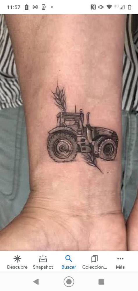 Tractor Tattoo, Farm Tattoo, Small Tattoos, Tractor, Tatting, Tattoo Designs, Tattoos