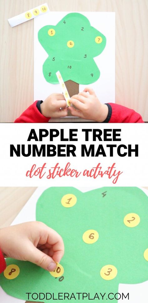 Apple Tree Activity, Free Classroom Printables, September Preschool, Number Crafts, Special Education Math, Apple Preschool, Dot Stickers, Apple Craft, Kindergarden Activities