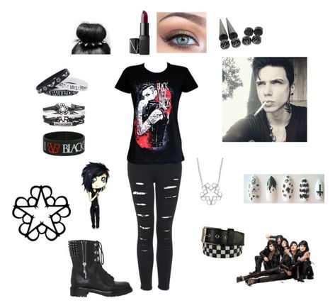 "Black veil brides concert outfit" by we-are-the-wild-ones ❤ liked on Polyvore featuring moda, Topshop, Victoria's Secret, NARS Cosmetics, Sergio Rossi y Lowlife Black Combat Boots, Veil Brides, Black Veil Brides, Black Veil, Sergio Rossi, Jeans Black, Nars Cosmetics, Concert Outfit, Nars