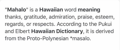 Mahalo Meaning, Word Meaning, Word Of The Day, Maui Hawaii, Maui, Hawaii, Meant To Be, Quotes