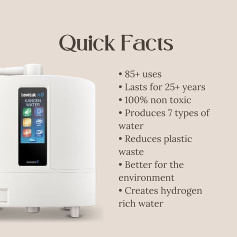 Let’s breakdown Kangen water 💧 Well first things first, what is Kangen water? Kangen water is ionised, activated, living water that is created through the process of electrolysis.⚡️ Our K8 machines offer a staggering 85+ uses and that’s just the beginning! From transforming your home into a safer space to being an eco-friendly choice, the benefits are endless. This ioniser creates over 7 different types of water, each with its unique pH level and diverse uses! From beauty care to cooki... Kangen Water Benefits, Kangen Water Machine, Ionised Water, Types Of Water, Benefits Of Drinking Water, Kangen Water, Canker Sore, Water Benefits, Ph Level