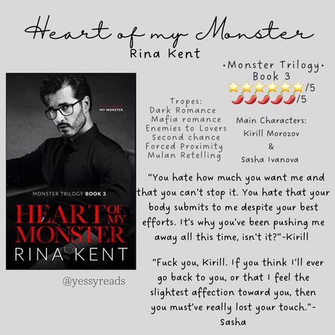 Dark Mafia Romance Book review please give credit if repost Heart Of My Monster Rina Kent, Fiction Books Worth Reading, Stop It, Good Heart, Romance Novels, Fiction Books, Book Review, Romance Books, Worth Reading