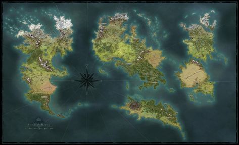 Inkarnate Fantasy World Maps, Dnd World Map, World Map Design, Imaginary Maps, Fantasy World Map, Tabletop Rpg Maps, Map Making, Rpg Map, Landscape Concept