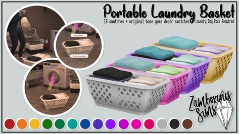 Portable Laundry Basket Sims 4 Cc Functional Laundry Basket, Sims 4 Cc Functional Hamper, Sims 4 Laundry Basket Cc, Sims 4 Laundry Basket, Sims 4 Functional Laundry, Sims 4 Functional Cc Base Game, Sims 4 Hamper, Simlish Cc Sims 4, Sims 4 Laundry Cc Functional