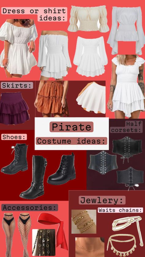 Pirate Costume Ideas, Pirate Corset, Group Costumes, Group Halloween Costumes, Pirate Costume, Costume Ideas, Halloween Costumes, Cute Outfits, Halloween