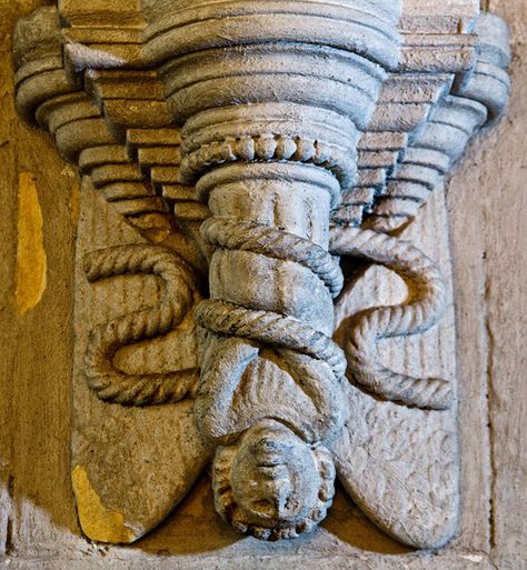 Lucifer, the Fallen Angel / Hanging upside down & bpund w. a rope, Rosslyn Chapel, Scotland Fallen Angel Lucifer, Templar Symbols, Cathedral Sculpture, Roslyn Chapel Scotland, Old St Marys Chapel Rocklin, Rosslyn Chapel, Solomons Temple, Duncan Memorial Chapel, Hanging Upside Down