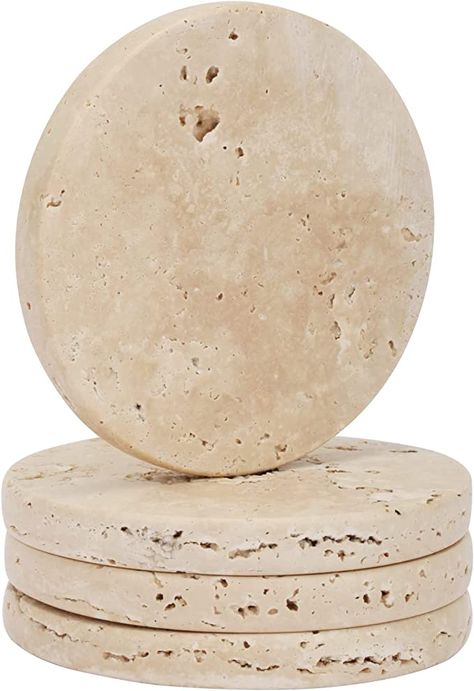 WORHE Marble Coaster Set of 4, Natural Cream Travertine Stone Drink Coaster for Table Protection, Housewarming Gift(BD140) : Amazon.co.uk: Home & Kitchen Indian Room, Modern Coasters, Travertine Marble, Bar Coasters, Absorbent Coasters, Hexagon Coasters, Travertine Stone, Marble Coasters, Natural Cream